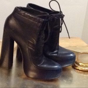 COPY - Alexander Wang Tie Platform Booties
